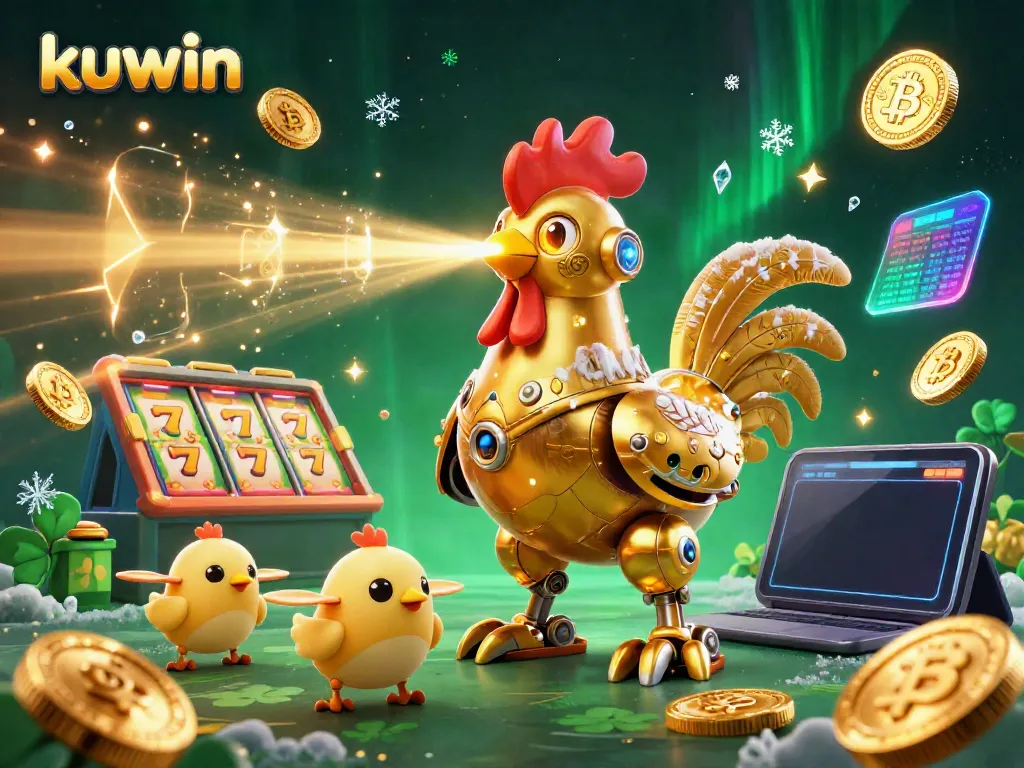 Experience thrilling gameplay with Kuwin's vibrant 3D casino robots and exciting jackpot elements.