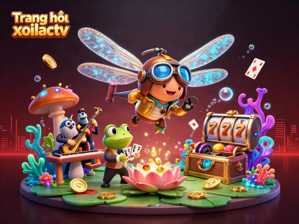 Experience thrilling gameplay at Trang chủ xoilactv with vibrant characters and dynamic slot reels.