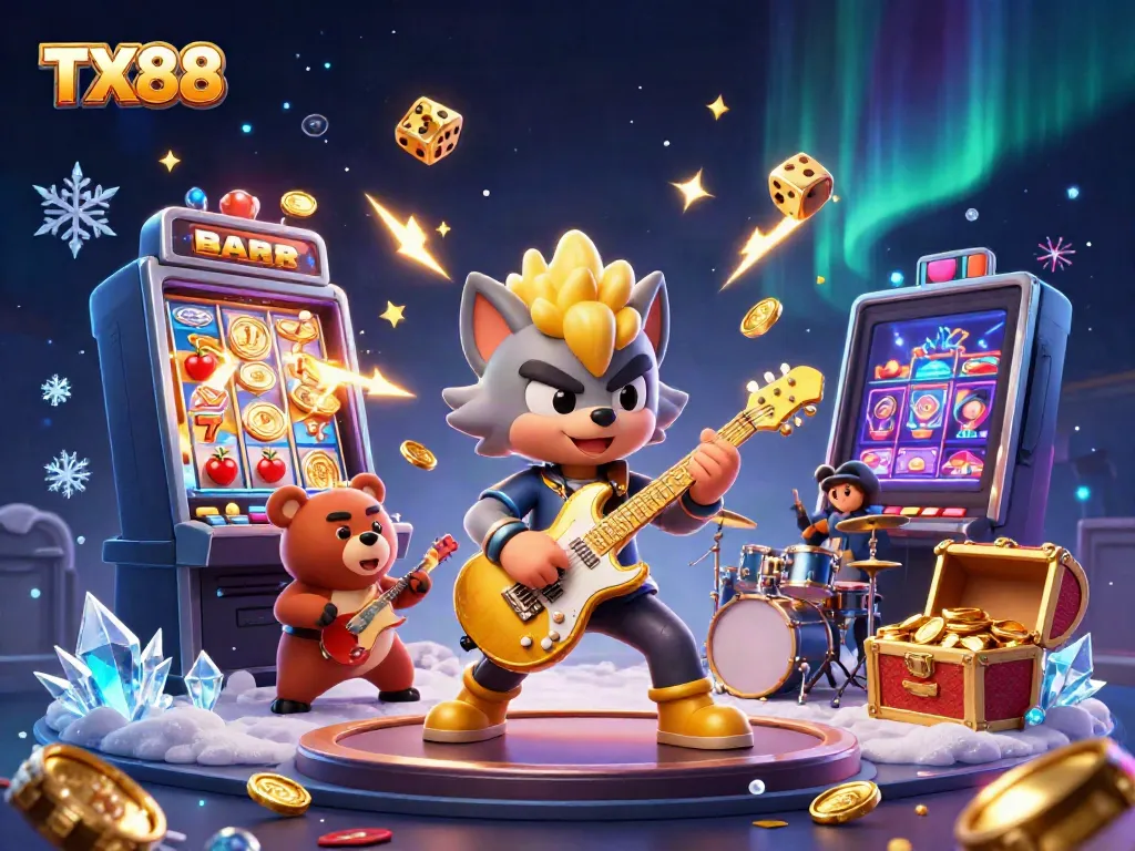 Experience thrilling jackpots at TX88 with 3D characters and vibrant casino elements.
