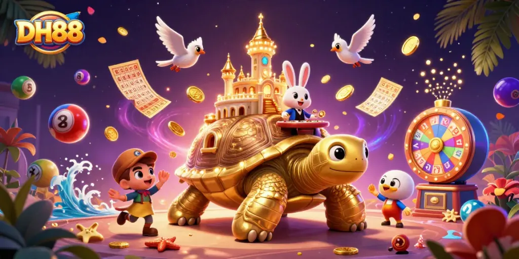 Experience thrilling gameplay with DH88 while enjoying vibrant casino elements in a dynamic 3D scene.