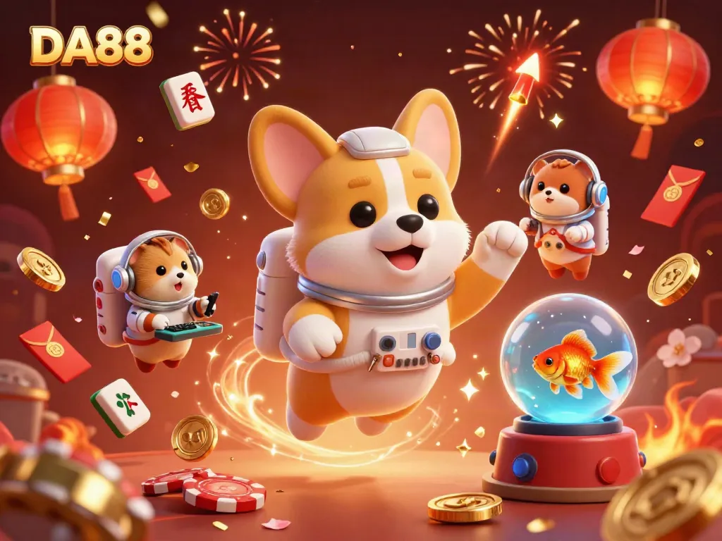 Experience exciting gameplay in the DA88 space station casino, featuring colorful characters and vibrant gaming elements.