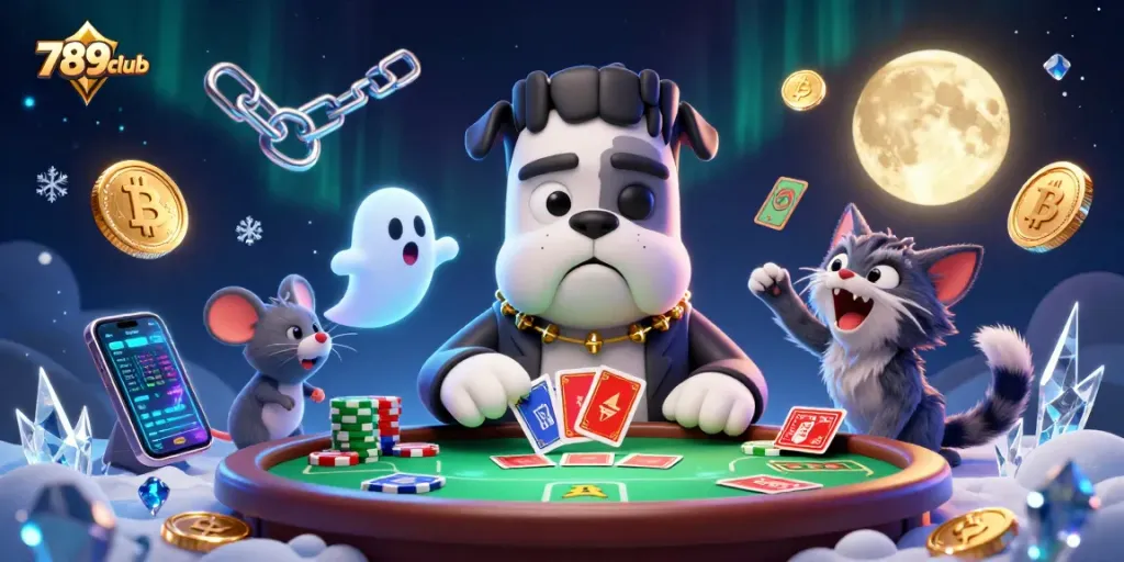 Experience thrilling gameplay at 789club with a spooky casino atmosphere and vibrant crypto elements.