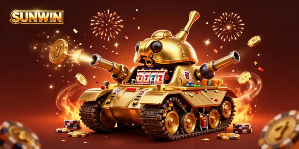 SUNWIN showcases a vibrant 3D casino scene filled with excitement and celebratory visuals.