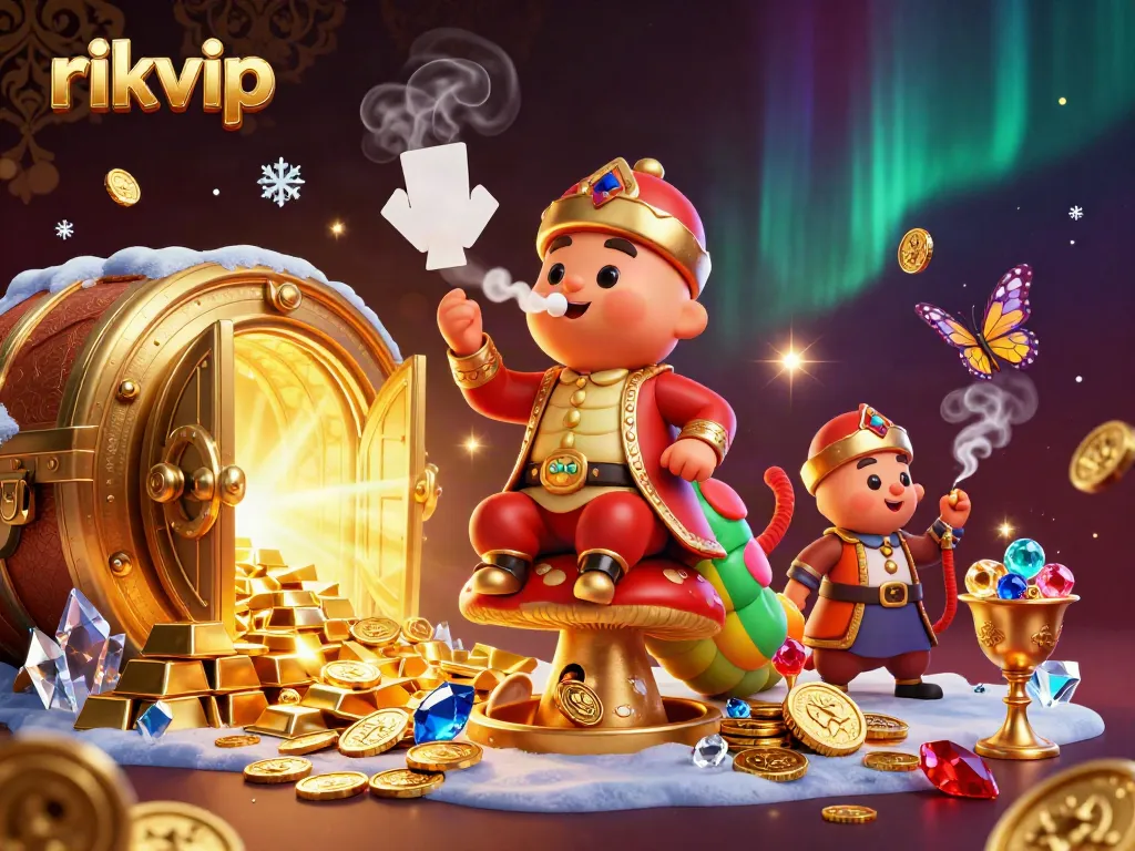 Experience thrilling gaming at rikvip with a vibrant casino scene filled with treasures and excitement.