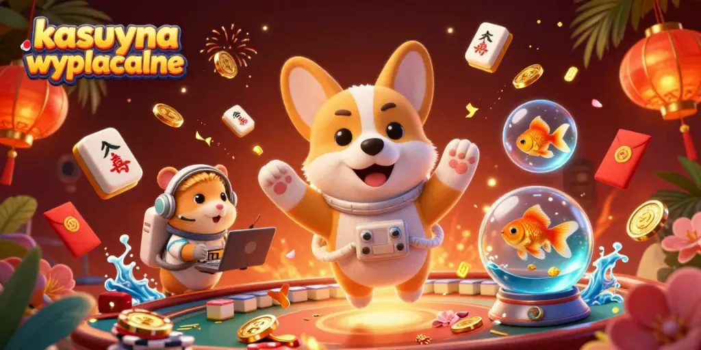 Experience kasyna wyplacalne with a thrilling 3D digital illustration showcasing an astronaut corgi in a space casino.
