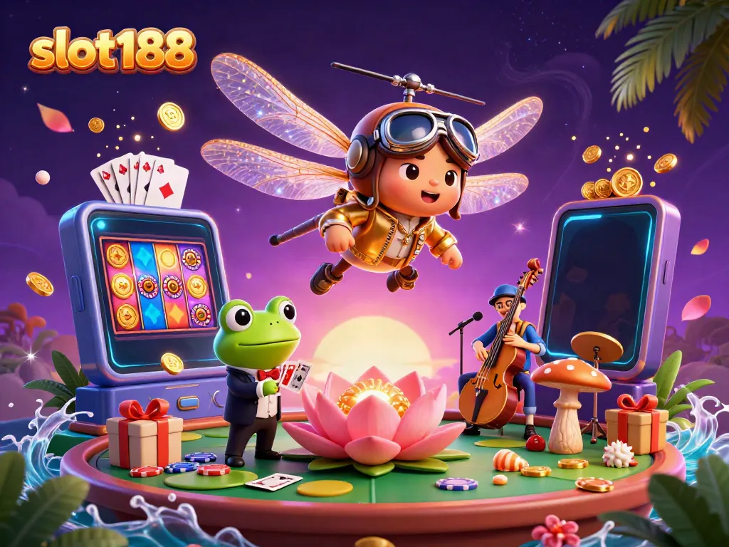 Slot188: Menyaksikan keseruan dengan croupier kodok dan pemandangan kasino digital