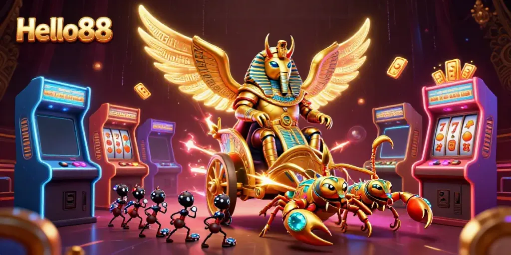 Join the excitement at Hello88 with dynamic 3D casino characters and vibrant gaming elements!