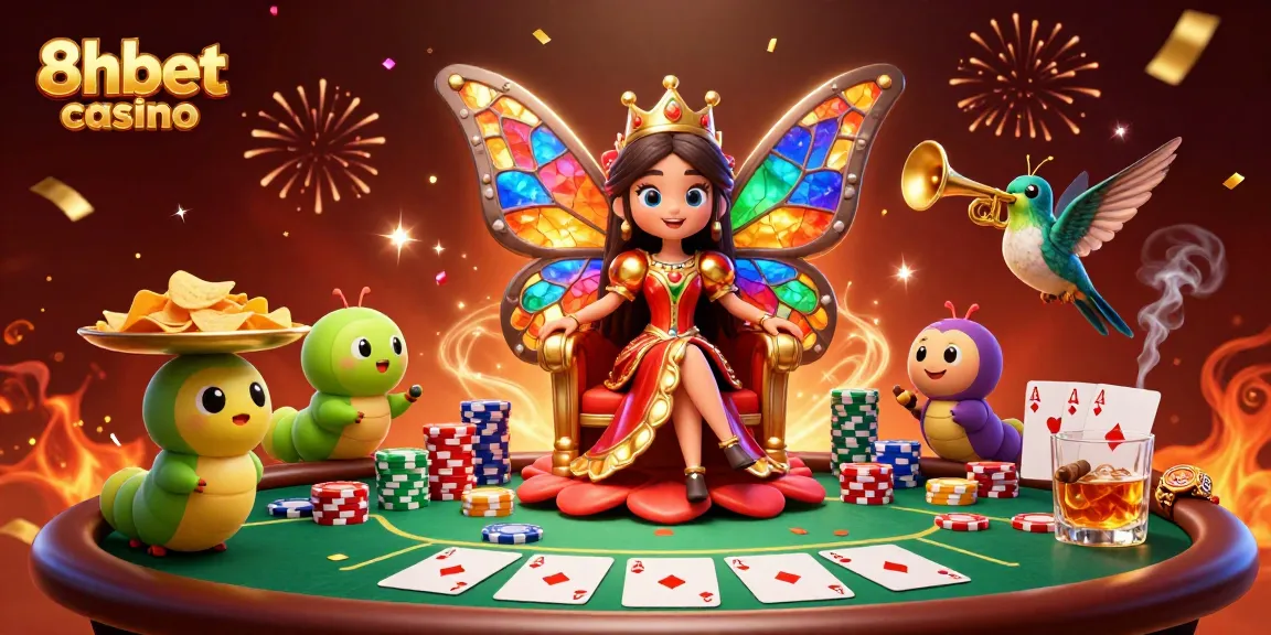 Experience the excitement at 8xbet casino with vibrant poker action and enchanting characters.