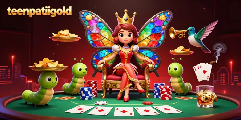 Experience the thrill of teenpatiigold with a vibrant 3D illustration highlighting casino excitement and joyous gameplay.