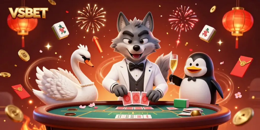 Engage with VSBET's thrilling casino offerings amid a vibrant casino celebration scene.