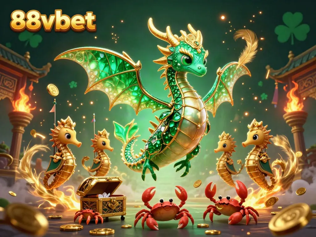 Experience thrilling action with the sea dragon and royal seahorses in the 88vbet treasure quest.