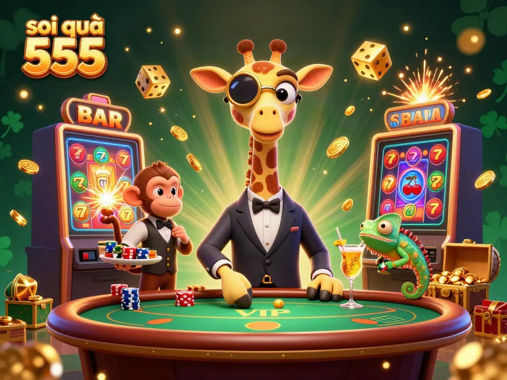 Experience the excitement with soi cầu 555 at a glamorous casino scene filled with high-stakes action.