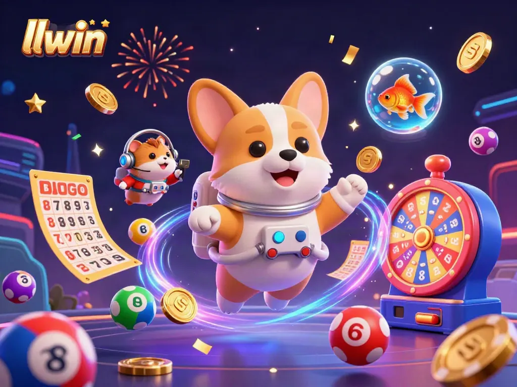 Experience thrilling gaming moments with llwin as colorful casino elements and characters come to life.