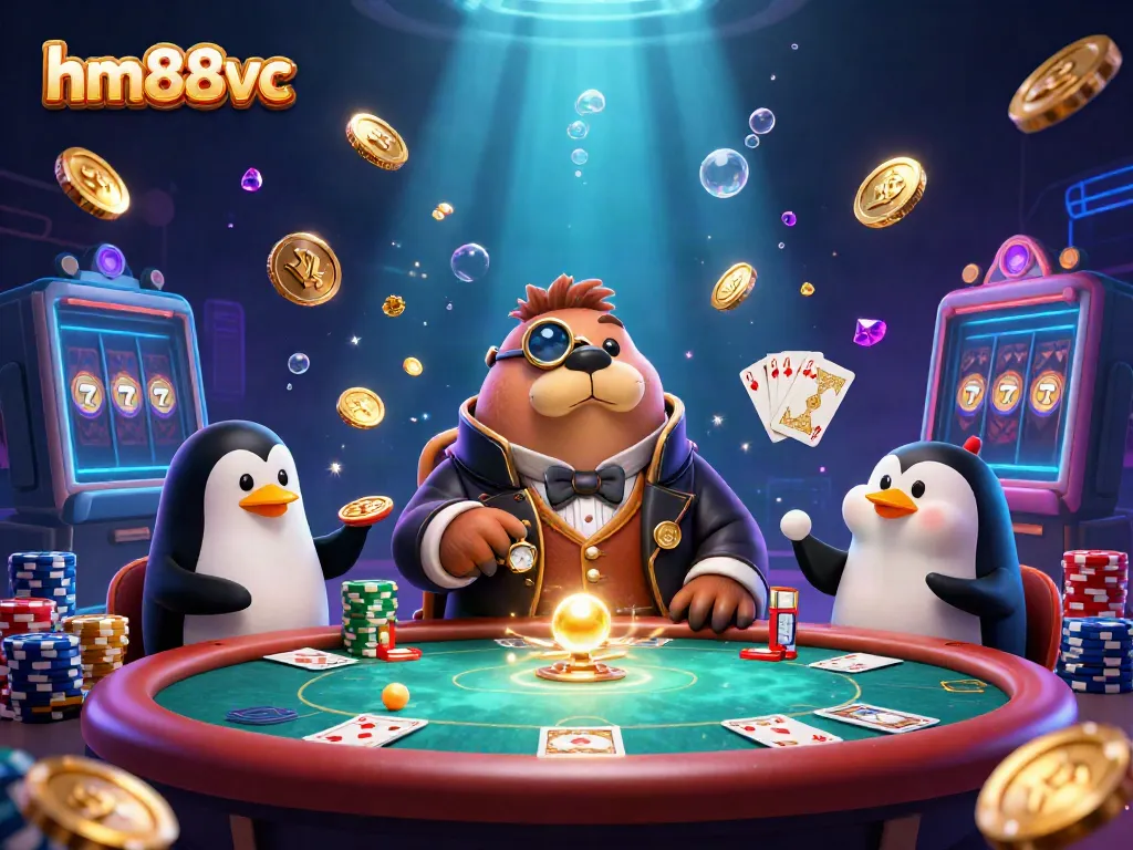 Experience thrilling poker action at hm88vc with a jolly walrus, sophisticated penguin dealer, and bluffing pufferfish.