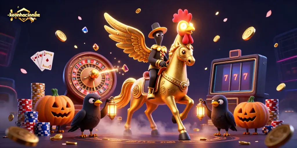 Experience thrilling gameplay with the keonhacaionline's vibrant casino scene featuring dynamic characters and enchanting effects.