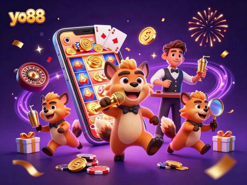 Experience the excitement at yo88 casino with hyenas hosting a thrilling gaming night.