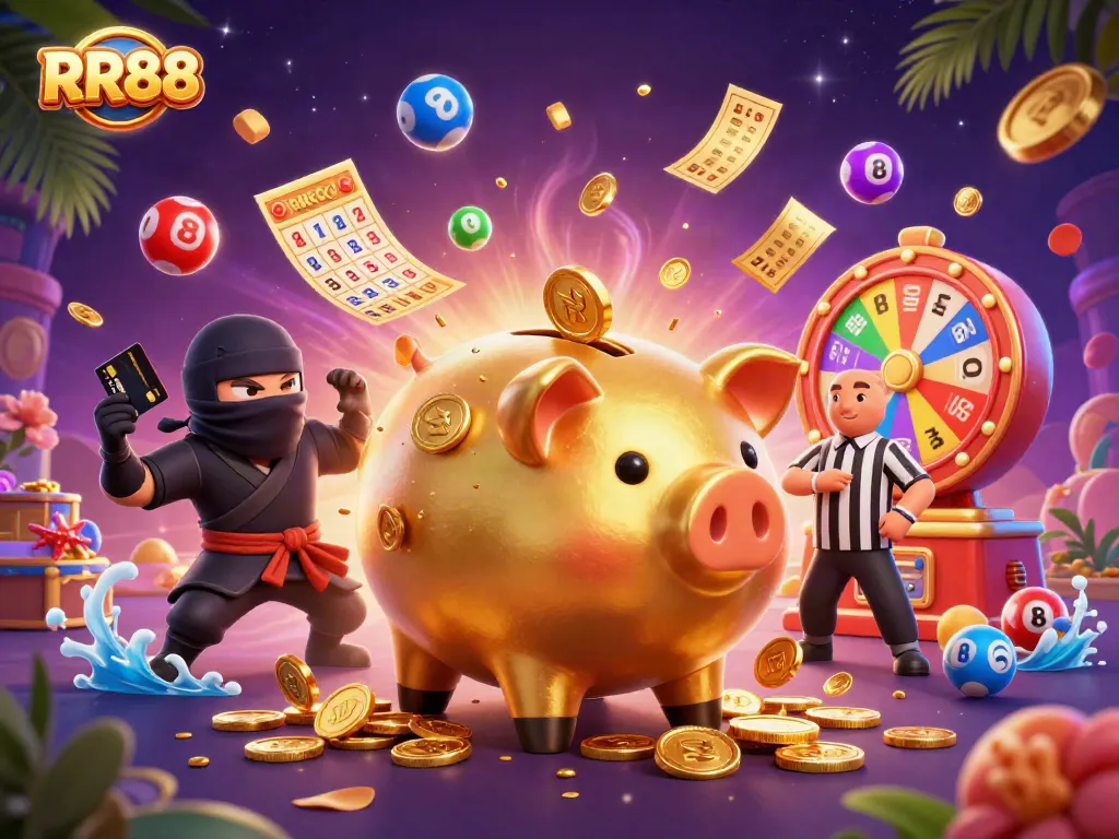 RR88 showcases thrilling gaming action with vibrant characters and dynamic elements.