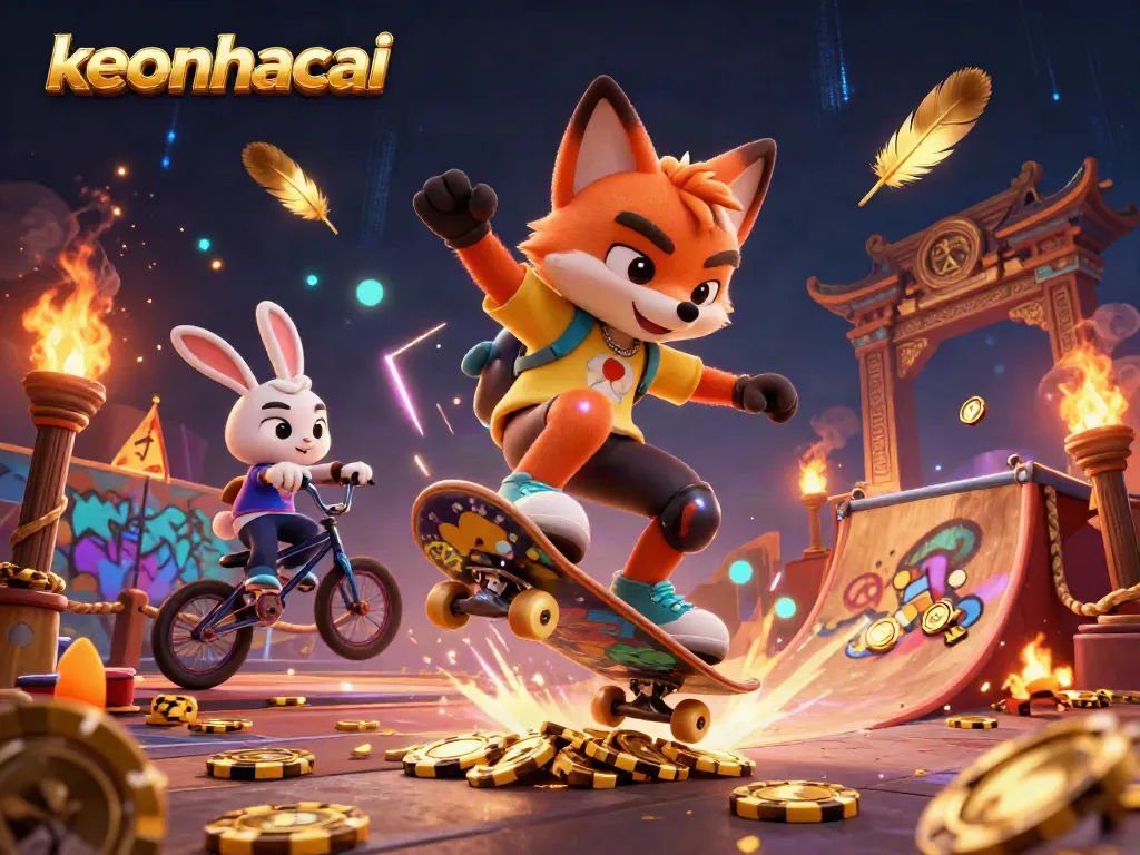 Experience thrilling sports betting with keonhacai, showcasing vibrant casino elements in an energetic scene.