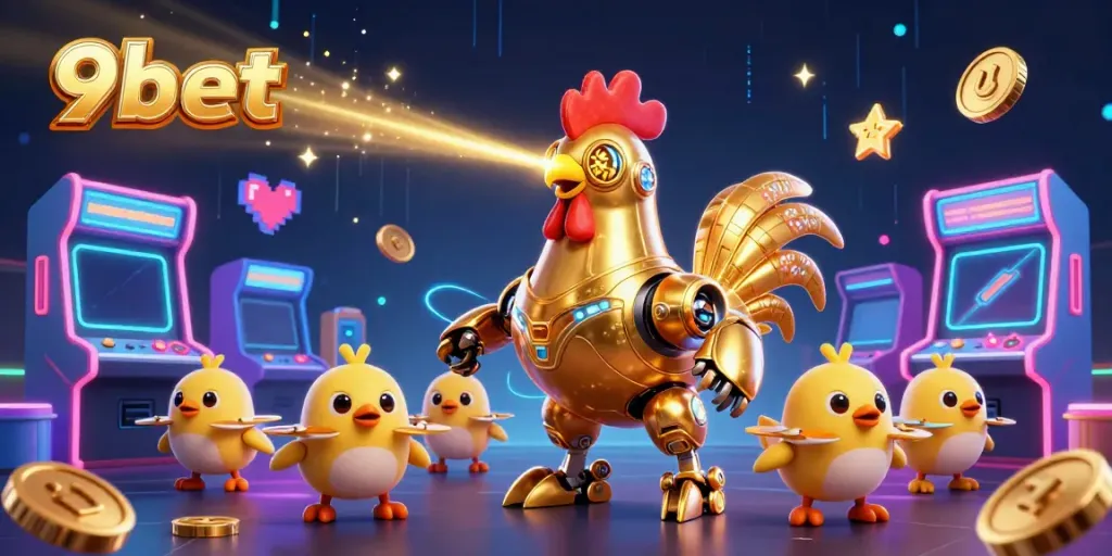 Engage with the thrilling world of 9bet, featuring dynamic characters in a vibrant virtual casino.