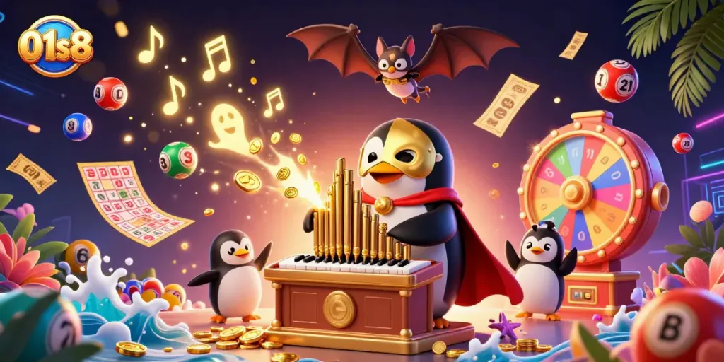 Engage in thrilling games at 01s8, where the casino excitement meets colorful fortune elements.