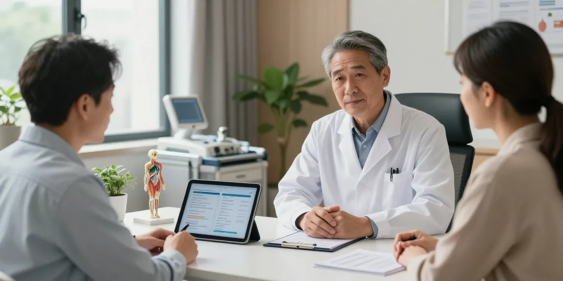 Personalized health packages Abu Dhabi consultation in a modern clinic with a doctor and patient.