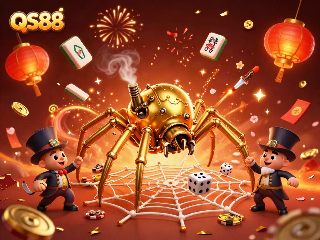 Experience thrilling casino action with QS88's dynamic gambling scene featuring unique characters and rich elements.