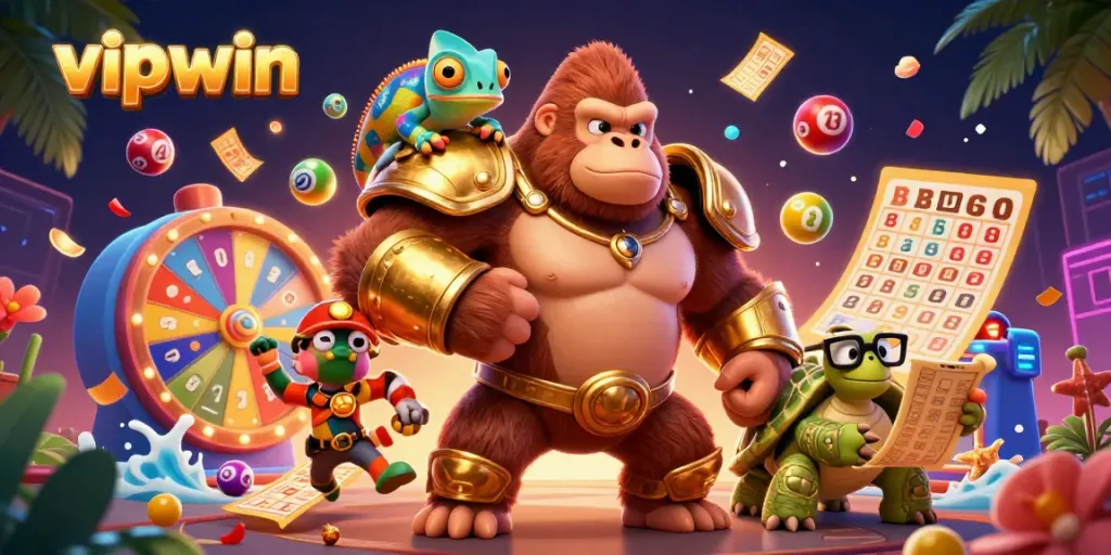 Experience thrilling winnings with vipwin's vibrant gambling scene filled with exciting casino elements.