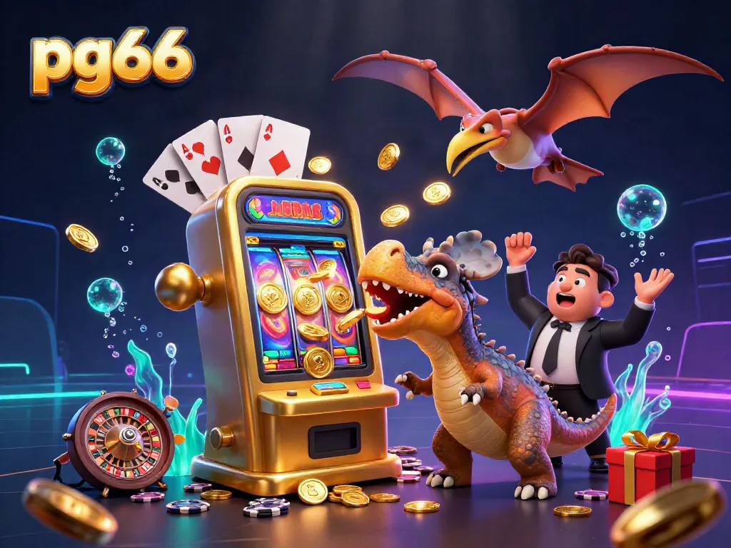 Watch pg66 players win in dynamic casino scene with jackpot coins and thrilling games.