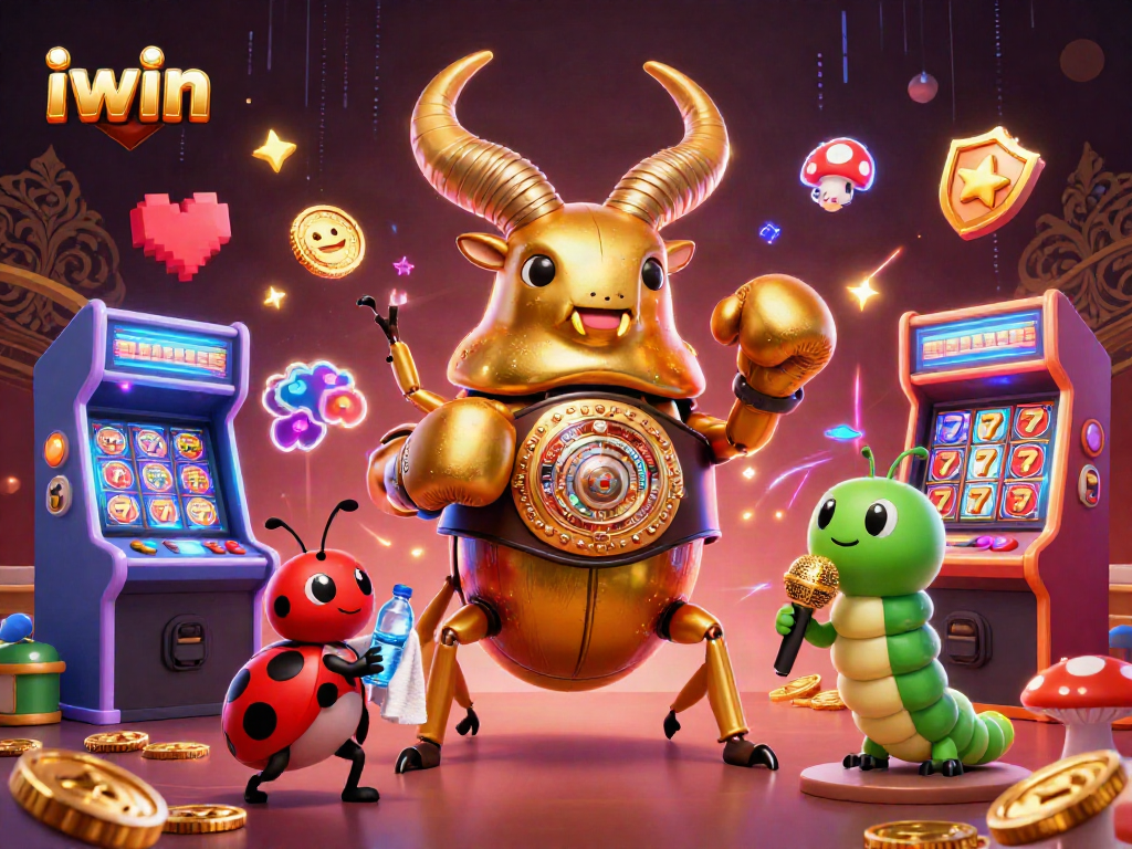 Experience thrilling casino action with iwin's vibrant 3D illustration showcasing gaming excitement.