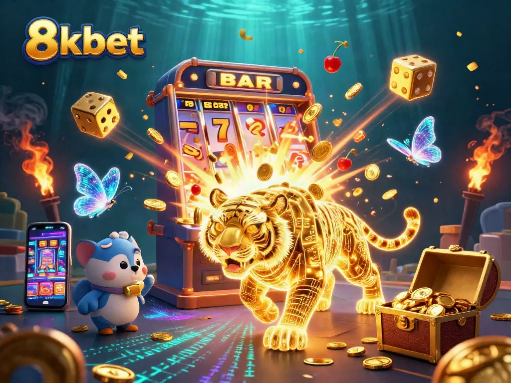Experience thrilling gameplay with 8xbet in an energetic digital casino landscape alive with vibrant visuals.