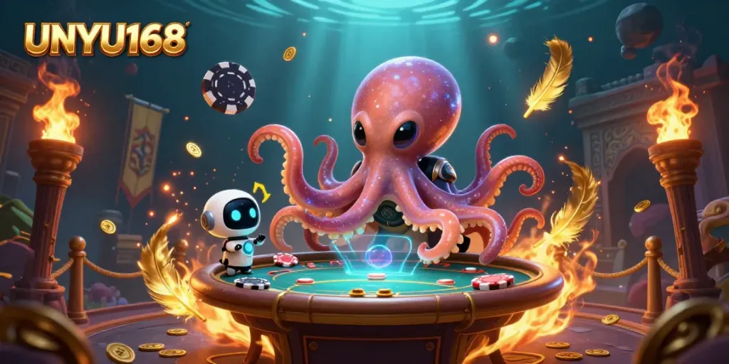 UNYU168 menyediakan pengalaman bermain poker epik dengan karakter alien dan robot yang menarik.